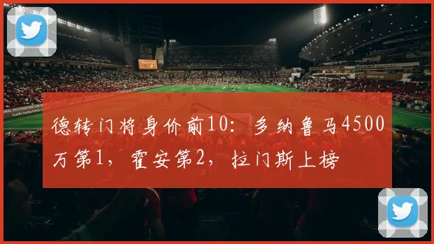 德转门将身价前10:多纳鲁马4500万第1,霍安第2,拉门斯上榜